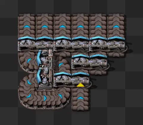 In-game render of the 1 to 6 balancer blueprint