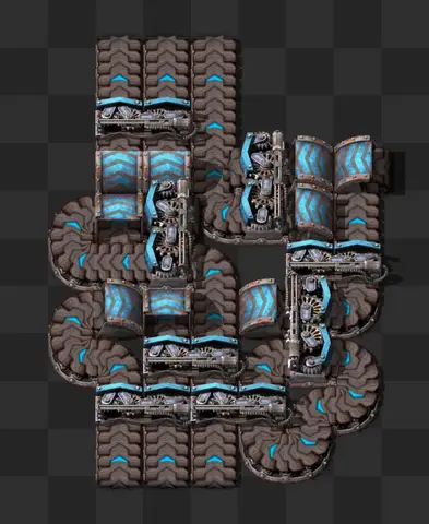 In-game render of the 3 lane balancer blueprint