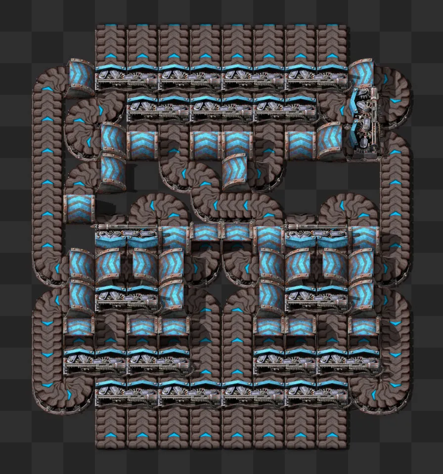 In-game render of the 8 lane balancer blueprint
