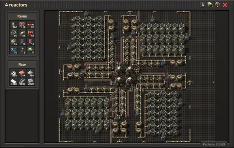 Image of the qeewwu 4 Reactors without Drones nuclear plant blueprint