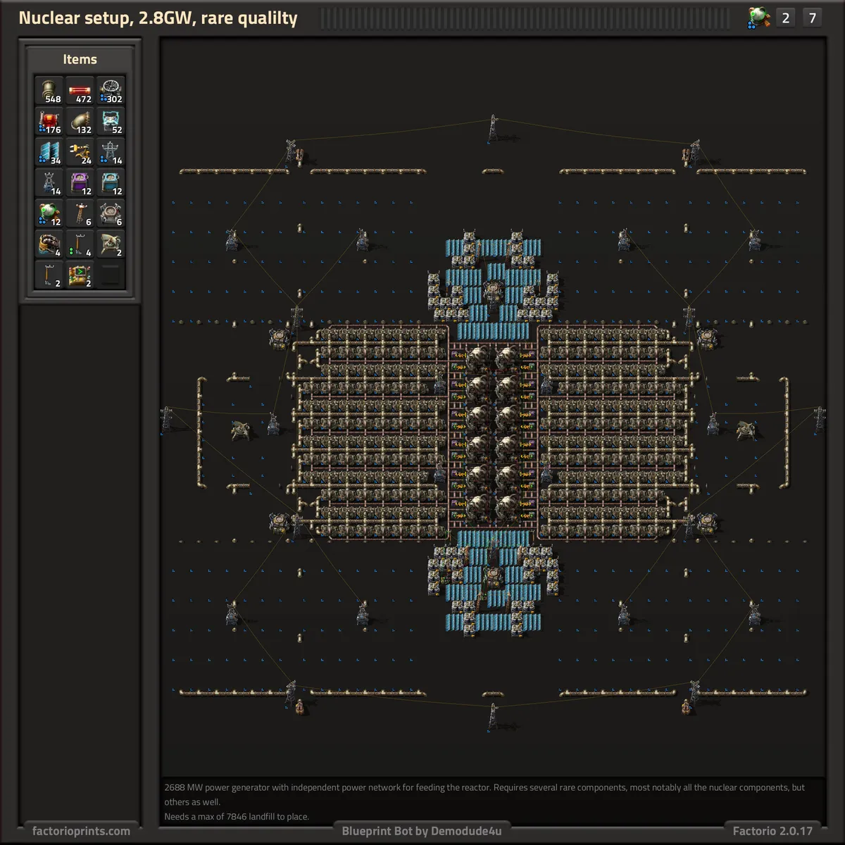 Image of the Omnifarious Rare 2.8 GW nuclear plant blueprint