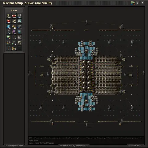 Image of the Omnifarious Rare 2.8 GW nuclear plant blueprint