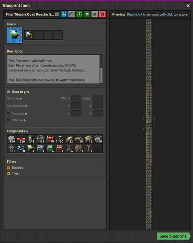 Image of the Luna Quad Tileable nuclear plant blueprint